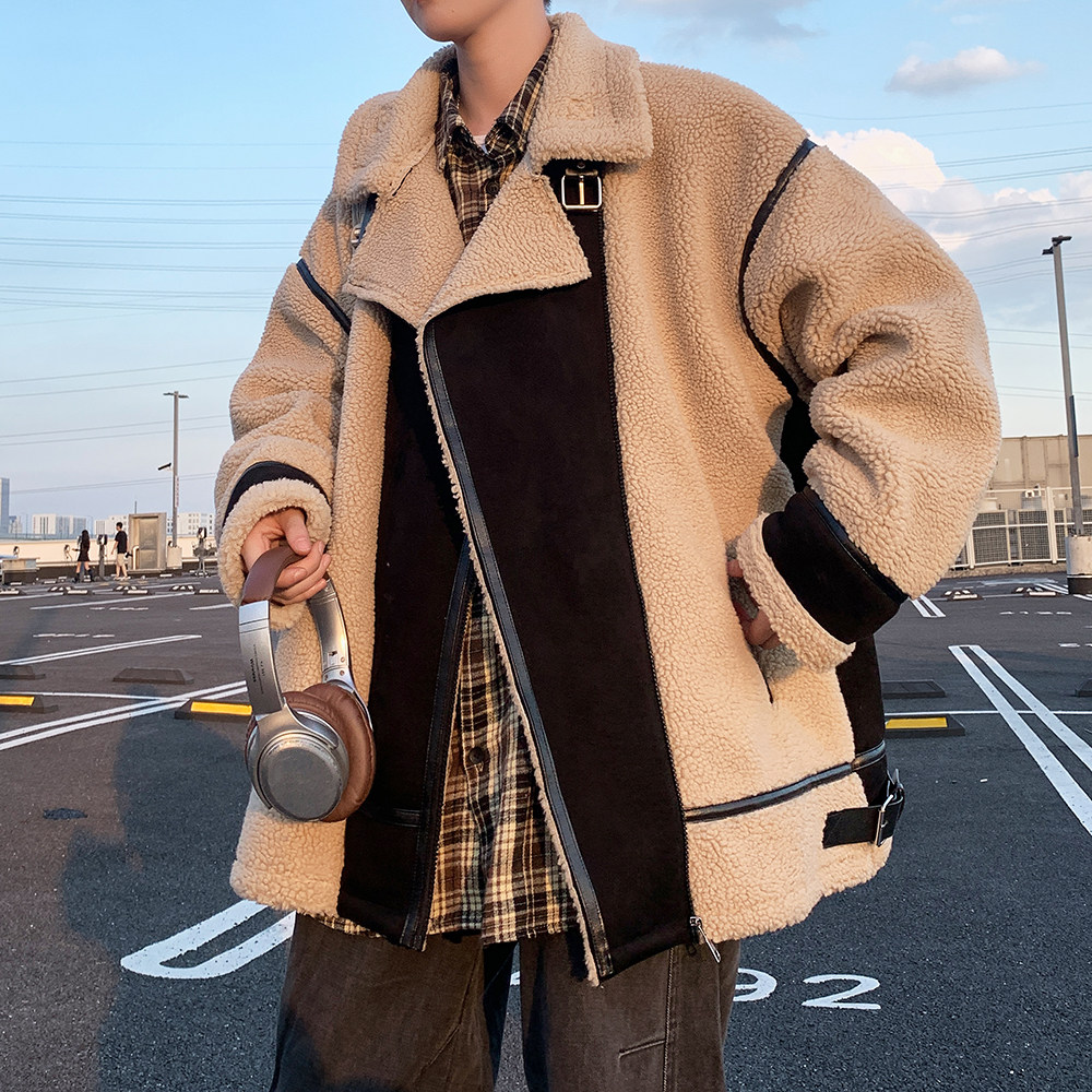 2025潮外套大码羊羔毛绒棉服青年男加厚保暖棉衣6661P118控178,男装棉衣,电商A029A