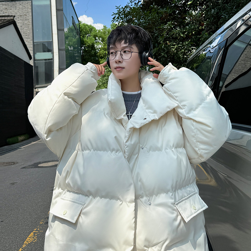 港风棉服大码纯色外套潮牌棉袄男装加厚保暖棉衣2908P105控148，男装棉衣，电商A029A