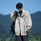 胖胖哥痞帅pu皮扎染机车夹克男秋季潮牌大码宽松高级感工装外套，男装皮衣，电商A029A