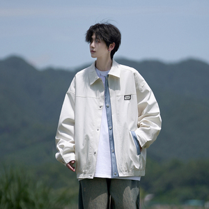相机日系港风潮牌外套宽松简约青年男款少年感夹克 2880 P75控98图片