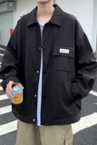 外景大码纯色翻领潮牌日系夹克港风棒球服外套男款2895P75控108，男装夹克，电商A029A