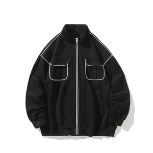 白底秋装男款大码日系潮牌简约百搭外套宽松夹克 6653 P68控98，男装夹克，电商A029A