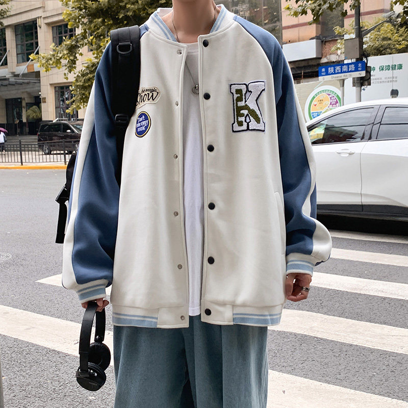 春秋款港风大码棒球服潮男休闲夹克外套外景A029A2259P70控88,男装夹克,电商A029A