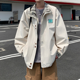 2026秋款立领大码外套格子拼接青年男休闲夹克6650P88控128，男装夹克，电商A029A