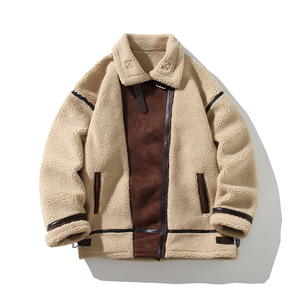 白底外套羊羔毛绒棉服潮男装加厚保暖棉衣 6661  P118控178图片