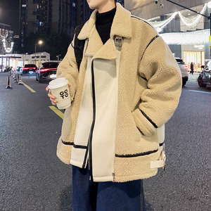 时尚外套大码羊羔毛绒棉服青年潮男加厚保暖棉衣 6661  P118控178图片