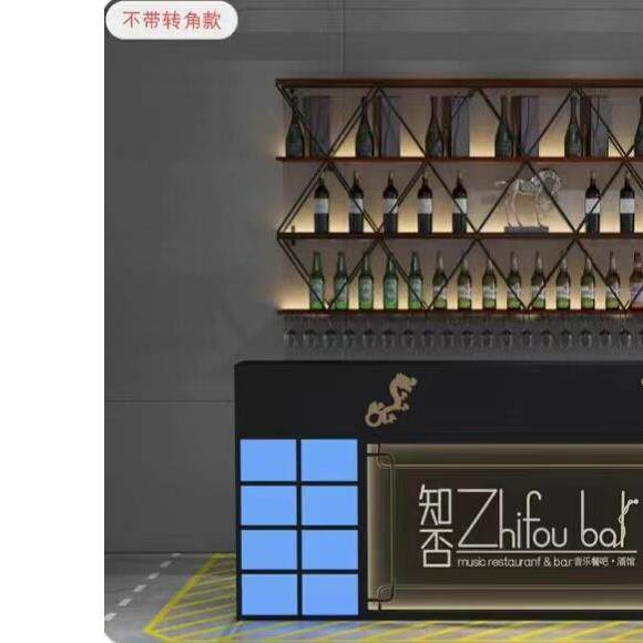 商用收银台创意工业风酒店接待台复古铁艺转角吧台商场前台柜吧台