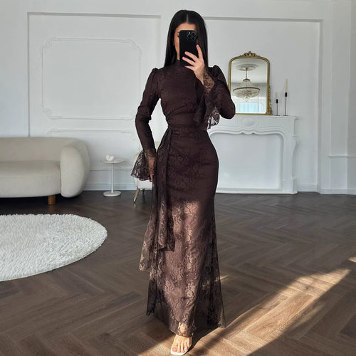 2026 Fashion Women's Elegant Lace Evening hip Dress 连衣裙