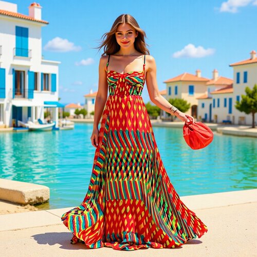 2026 New women's suspender fashion printed dress sexy skirt