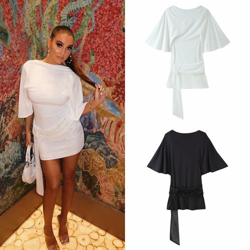 Women sexy backless sequined patchwork hip dress 露背包臀裙