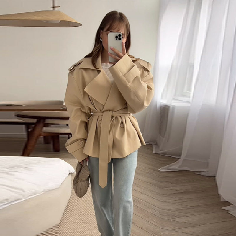 Short jacket windbreaker 2026 women's coat 女短款夹克外套图片