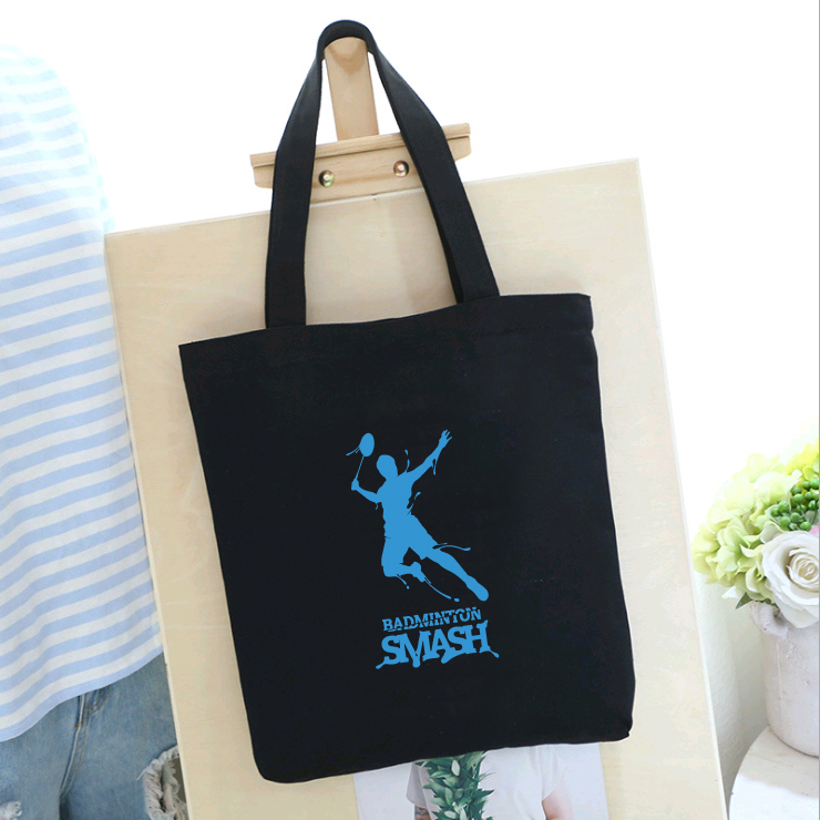 羽毛球帆布包手提单肩球拍袋运动补习书包拉链周边礼物奖品通勤