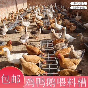 【包邮】鸡鸭鹅喂料槽多孔喂食器养殖神器喂食减少争抢