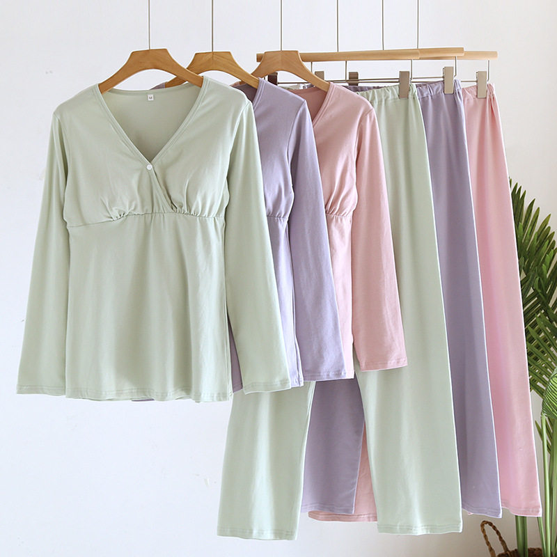 带胸垫月子服纯棉春秋冬孕妇睡衣套头大码怀孕期哺乳产后喂奶衣,孕妇装/孕产妇用品/营养,家居裙,淘宝优惠券,粉丝福利购,淘宝优惠卷