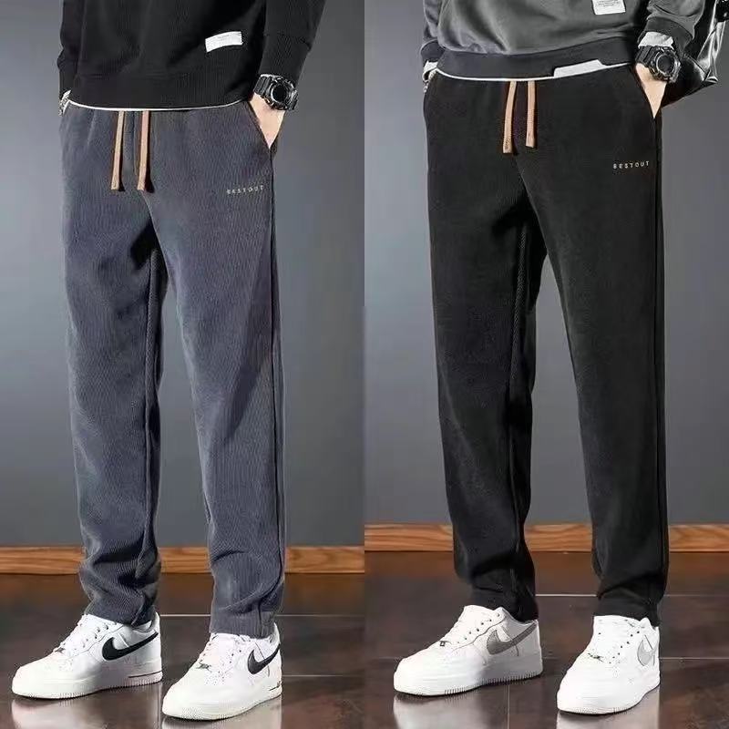 建筑工地裤子男秋冬季无磁无铁宽松加厚加绒雪尼尔大码上班工作服