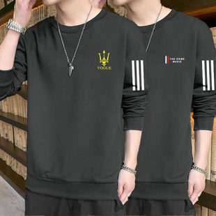 男人干活穿的衣服宽松薄款上班工作服春秋季套头外穿大码运动卫衣