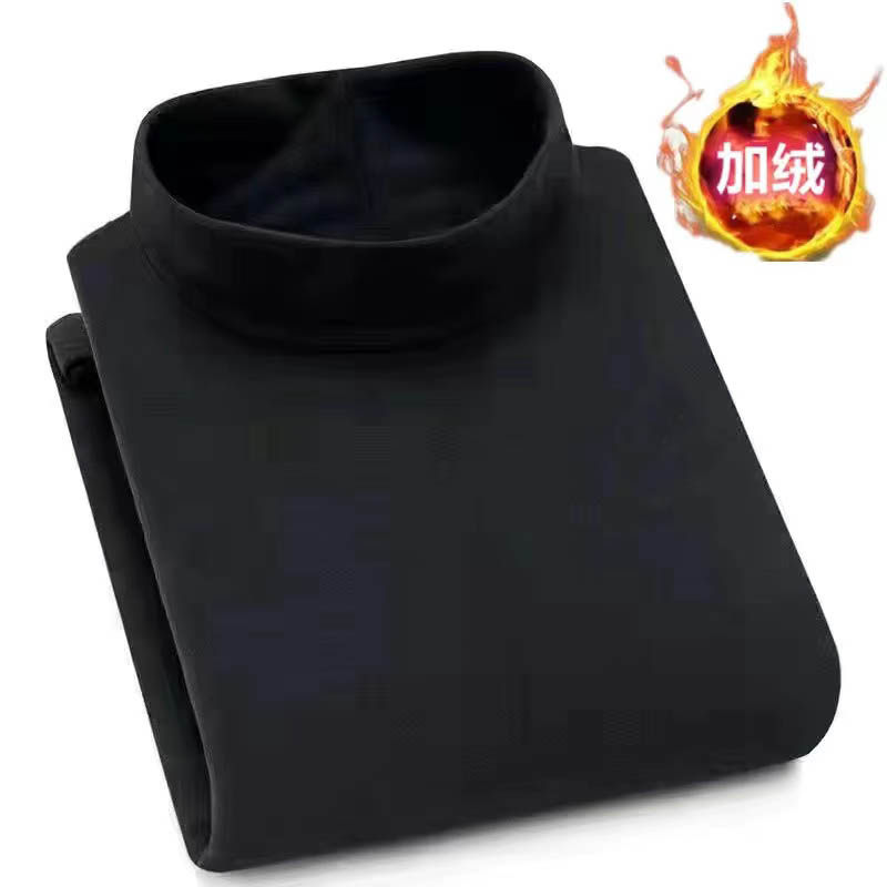 打底衫男春秋冬季修身半高领长袖韩版潮流青少年德绒大码运动体恤