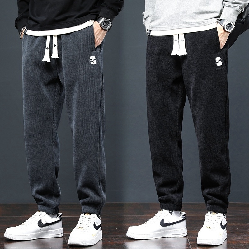 男士耐磨工作裤秋冬季宽松束脚裤子耐脏大码上班干活穿的劳保长裤