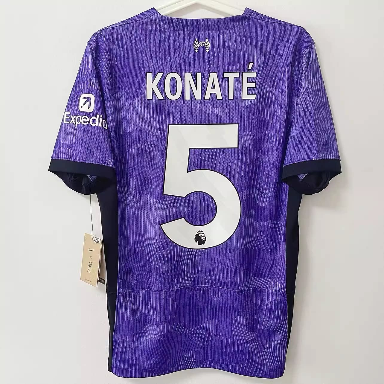 23-24利物浦二客正品范戴克球衣欧冠版阿诺德 萨拉赫球员版足球服