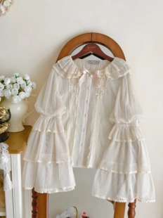 内搭 冰淇淋点纱内搭魔法茶会原创lolita可爱百搭长袖 现货