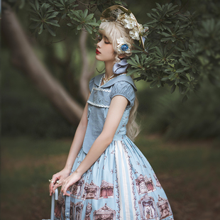 【现货】魔法茶会lolita原创盒子剧院系列印花刺绣正腰OP