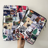 GASTN原创ipad包韩国ins个性 照片贴笔记本电脑包14寸苹果内胆包