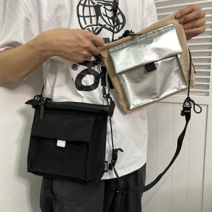 日系ins原宿街头土酷少女蹦迪复古嘻哈潮牌手机单肩包学生斜挎包