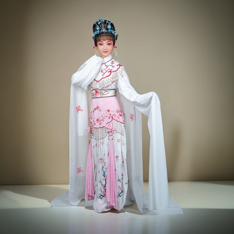 【孟丽君全套】戏曲越剧花旦小旦戏服古装仿真丝高档服含披风
