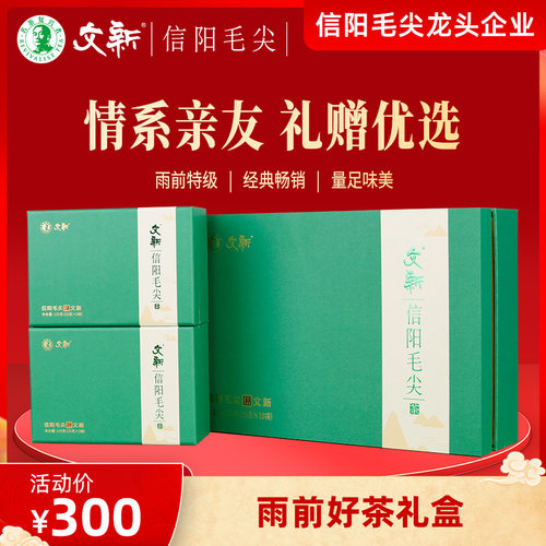文新信阳毛尖雨前特级礼盒250g