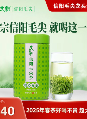 春茶上市文新信阳毛尖绿茶2025新茶茶叶雨前嫩芽叶放心好茶200g