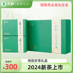 春茶上市文新信阳毛尖高山绿茶茶叶2024新茶雨前特级礼盒装250g