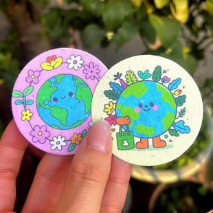 花环地球卡片种子纸 低碳周边发芽纸 创意贺卡卡片定制环保文创