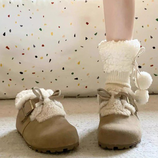 2025冬季新款勃肯鞋/软木鞋平底深口PU橡胶一脚蹬平跟(小于等于1c