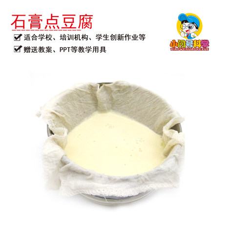 石膏点豆腐科学实验小问号物理