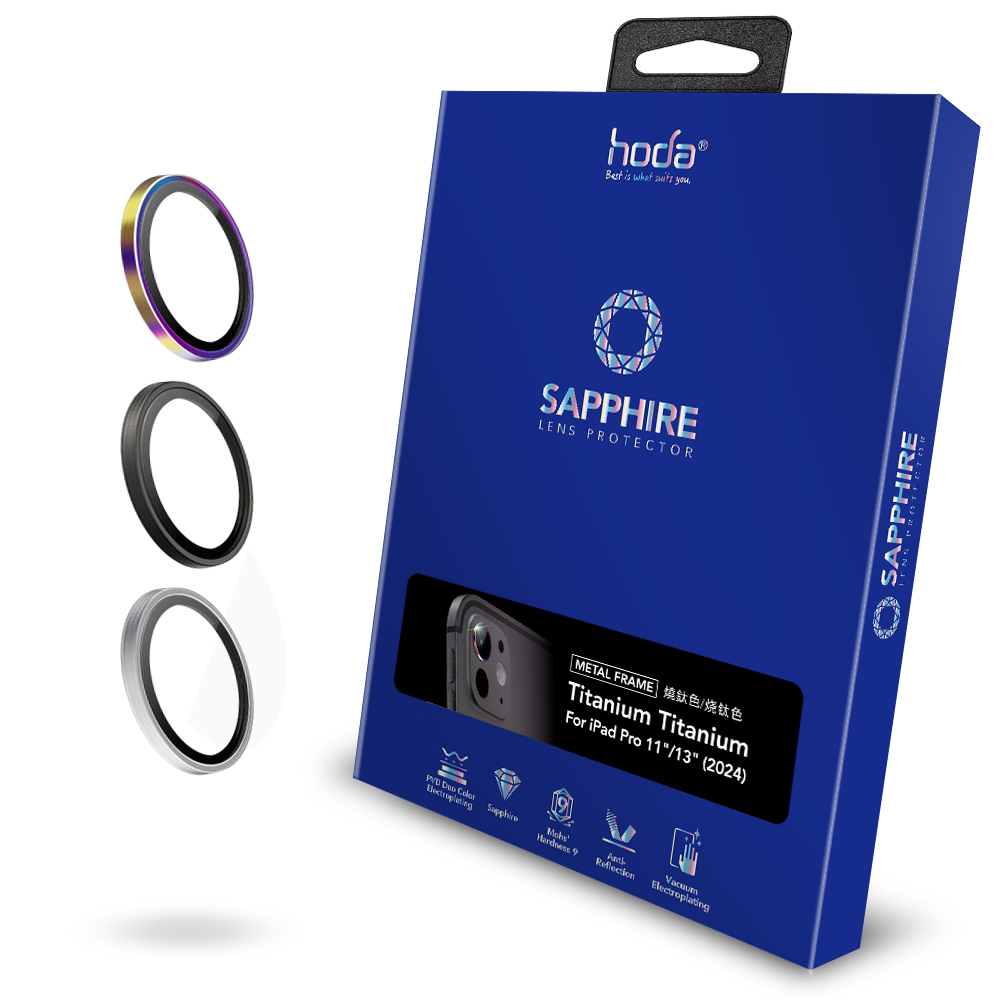 台湾hoda好贴高清蓝宝石iPad Pro 13寸镜头膜AR抗反射适用苹果iPad Air 024款后摄像头抗油污平板贴膜