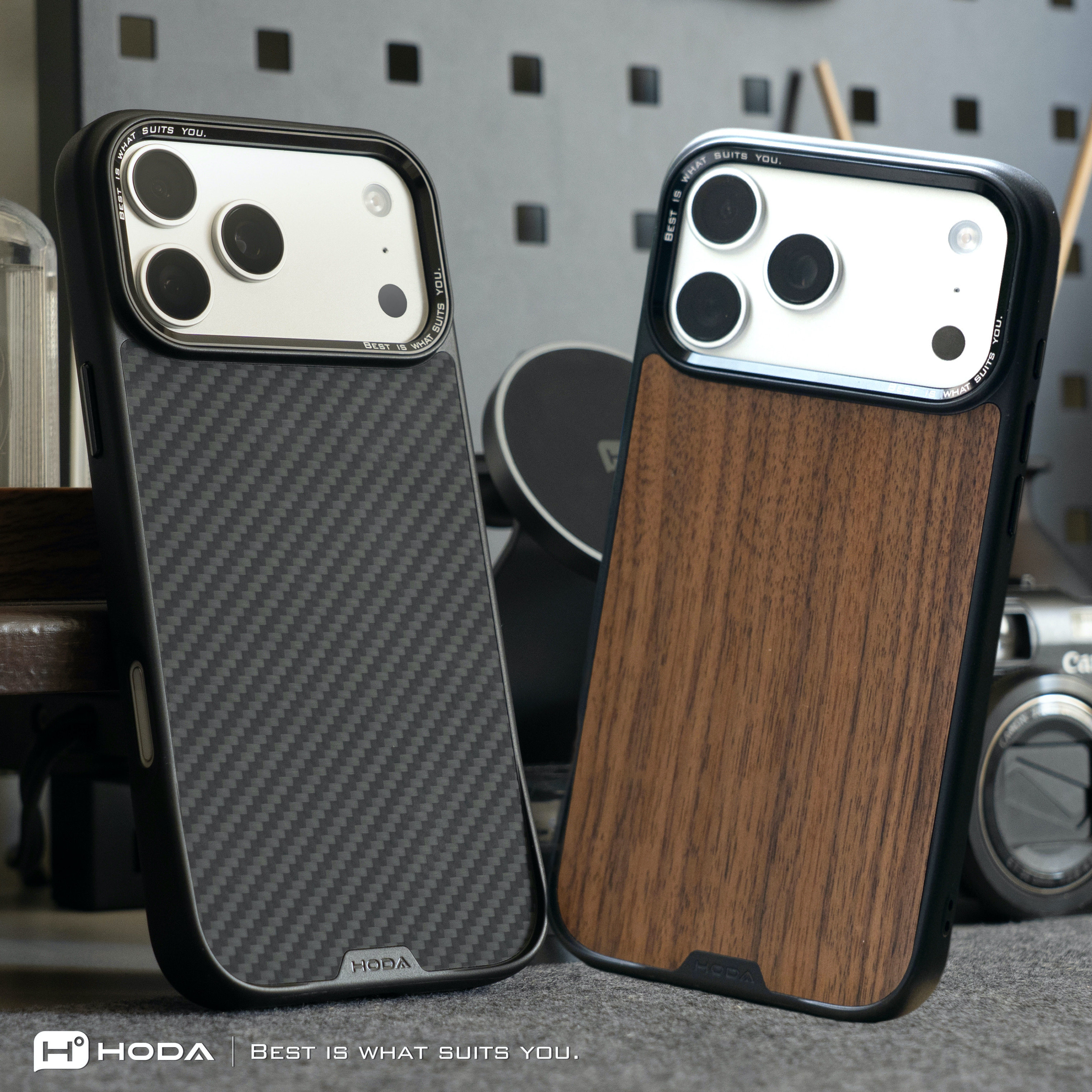 台湾Hoda好贴原装美式iPhone17Promax核桃木天然磁吸手机壳凯夫拉适用苹果16ProMax防摔抗冲击15Pro保护套壳