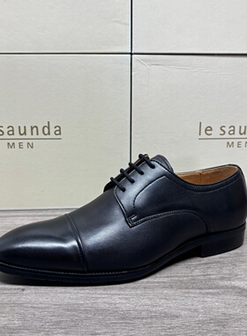 LE SAUNDA/莱尔斯丹男鞋正品断码清仓羊皮系带三接头商务正装皮鞋