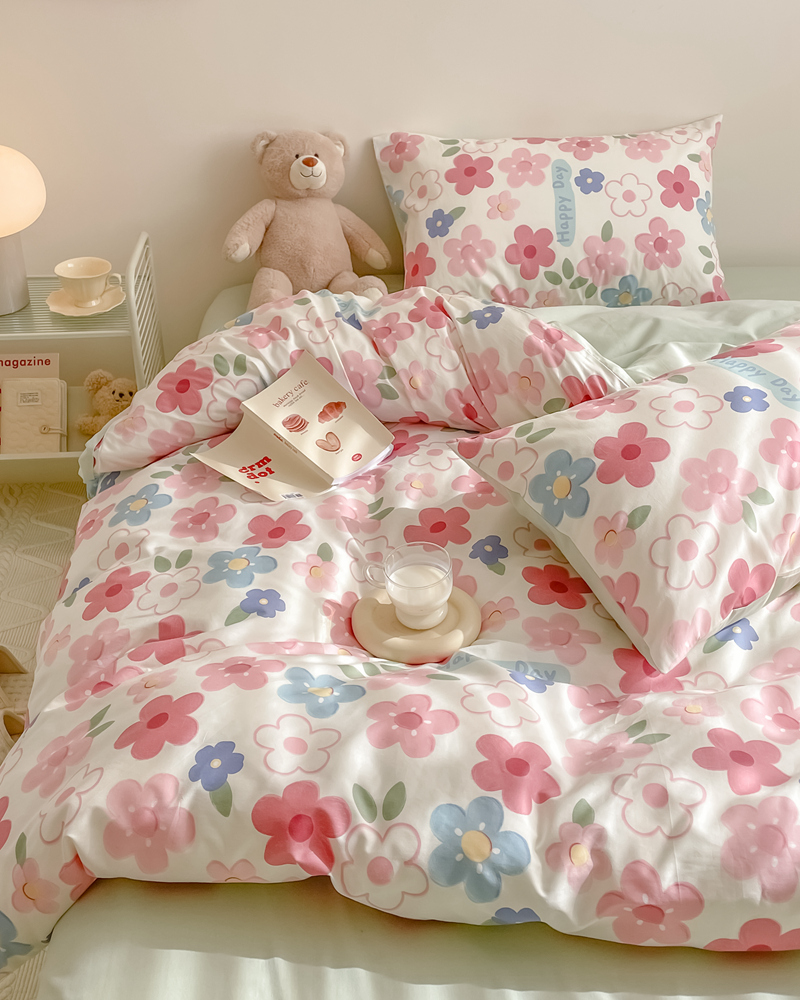 田园小清新碎花全棉被套单件单人1.5*2.0*2.3双人纯棉被罩1.8被单