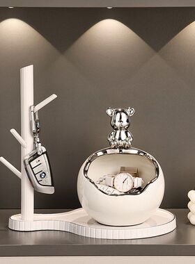 欢迎回家门口进门入户放钥匙收纳玄关摆件鞋柜客厅新家桌面装饰品