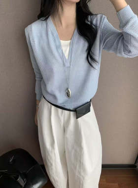 【思文Kiki】高奢假两件针织 A10-68172