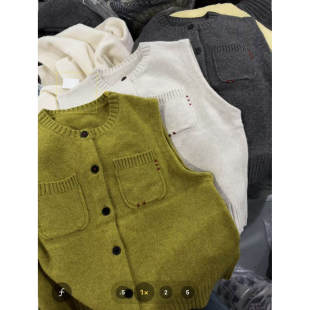 马甲 高奢山羊绒绵羊毛手工缝线百搭款 11208 思文Kiki