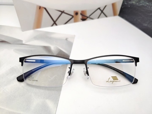 郎曼斯休闲男款半框近视眼镜架
