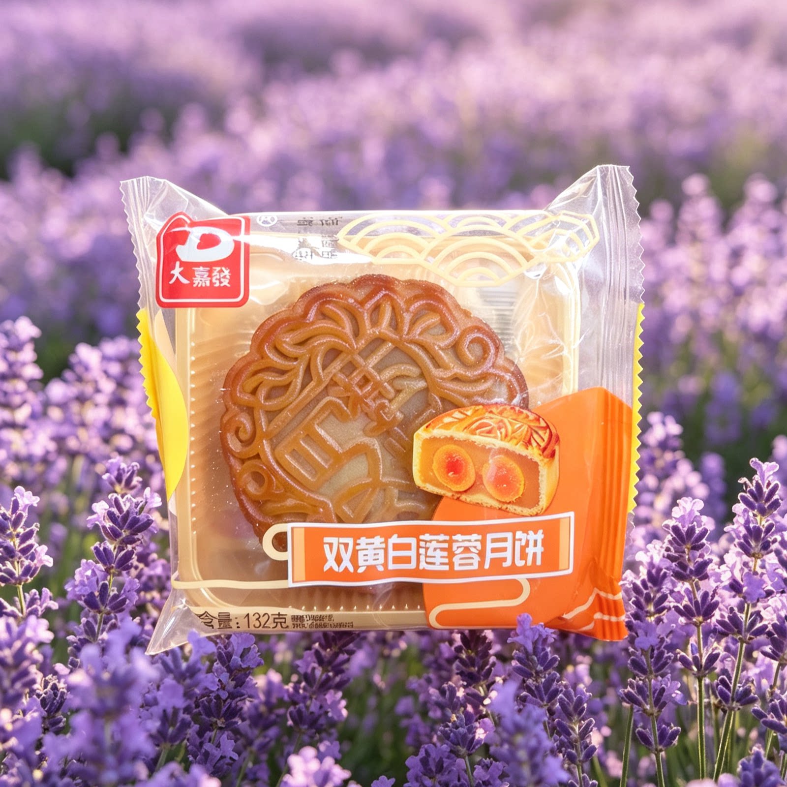广州大嘉发双黄月饼蛋黄白莲蓉广月饼