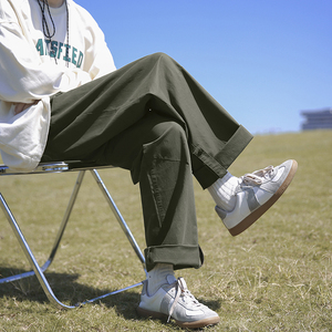 cityboy垂感秋季纯色宽松阔腿裤直筒裤日系休闲裤P50控68