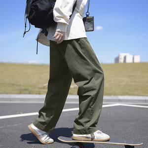 cityboy 垂感秋季纯色宽松阔腿裤直筒裤日系休闲裤 K1897 P50控68图片