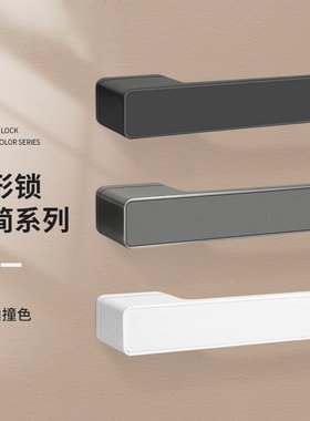 单面隐形门房门锁意式极简黑色隐藏门单边白色背景墙上提反锁暗锁