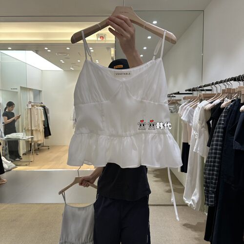 韩国直邮VEGETABLE空空韩代26夏季新款时尚清新设计感背心吊带