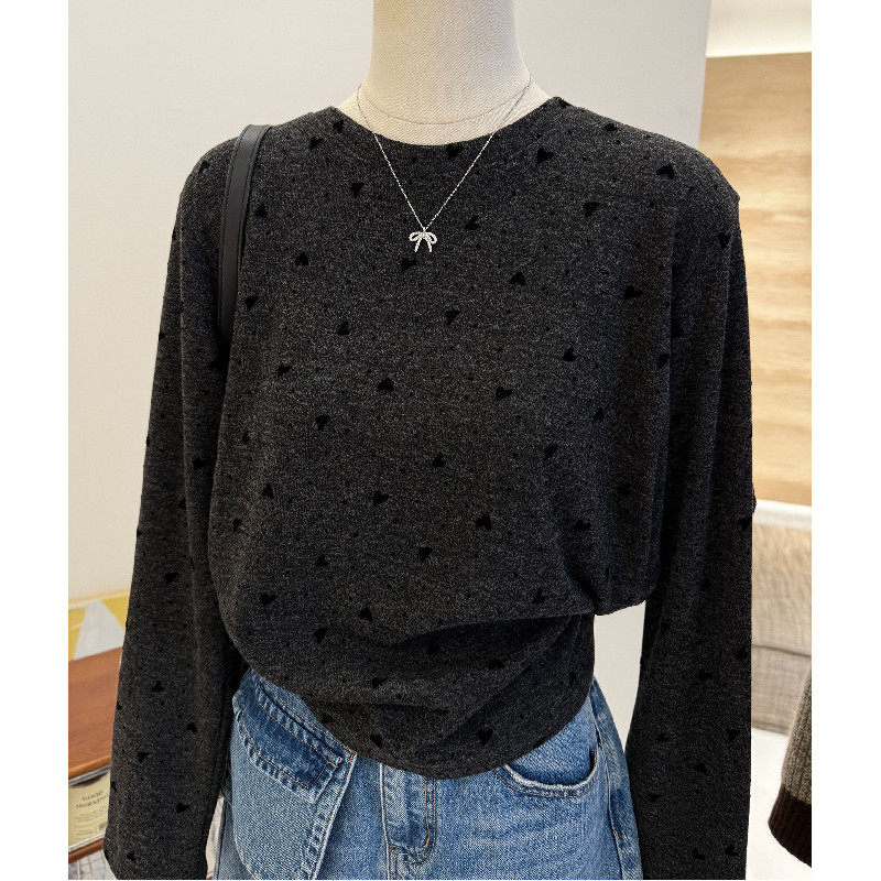 螺纹德绒大码300斤早春韩系百搭爱心加厚磨毛长袖打底衫T恤女上衣,女装/女士精品,大码内搭,淘宝优惠券,粉丝福利购,淘宝优惠卷