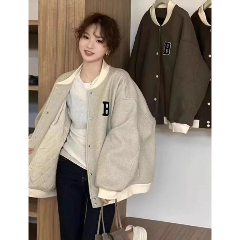 胖mm特大码300斤美式撞色棒球服外套女春秋厚款宽松休闲夹克开衫,女装/女士精品,常规大码外套,淘宝优惠券,粉丝福利购,淘宝优惠卷