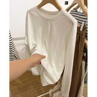 胖mm特大码300斤刺绣字母纯色宽松薄款长袖T恤女春秋款内搭打底衫